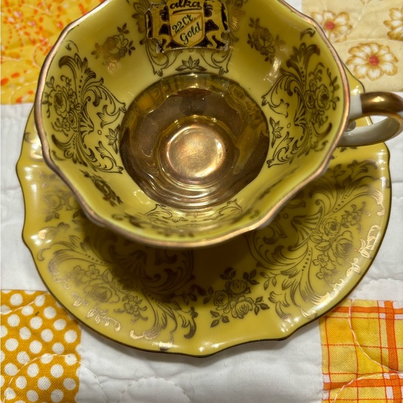 Alka Bavaria Mini Tea Cup & Saucer . #665 set of 8 4 cups 4 saucers 22k - Picture 6 of 7